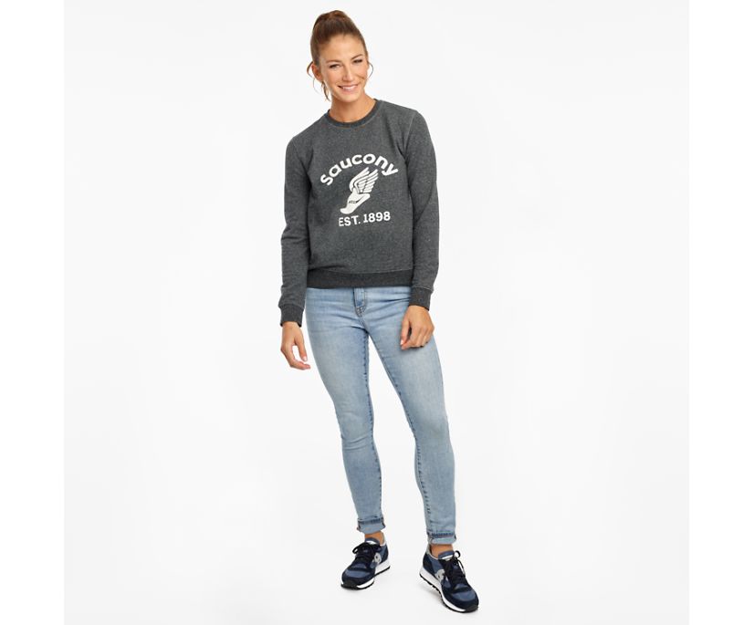 Női Saucony Rested Crewneck Ingek Fekete | HU 485UZG